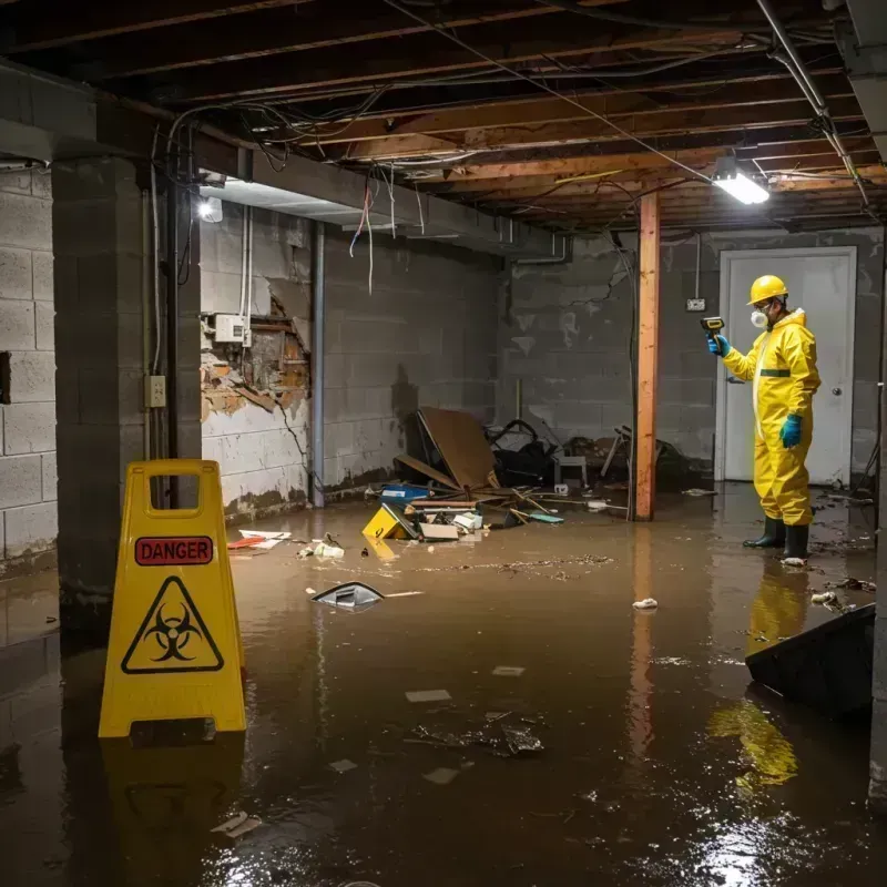 Flooded Basement Electrical Hazard in Elfers, FL Property